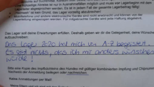 Rückmeldungen von Teilnehmern – Jugend und Hund Lager Segnas 2020